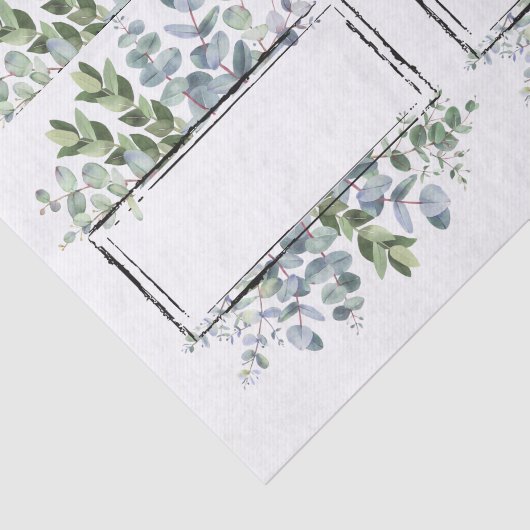 Papier Mousseline Cadre vert pour découpage (Détail)