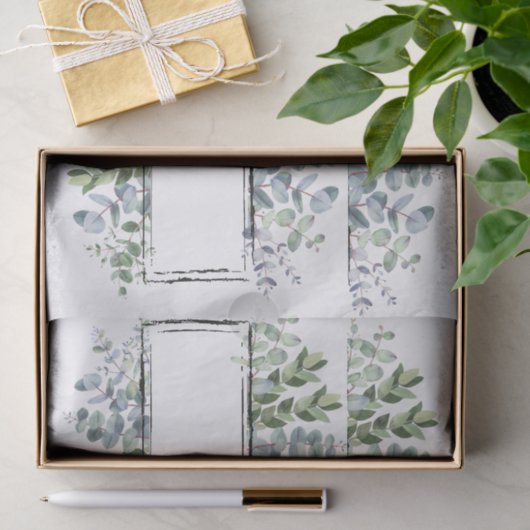 Papier Mousseline Cadre vert pour découpage (Cadeau)