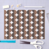 Papier Mousseline Café Brown Mocha Century Moderne Wavy (Artisanat)