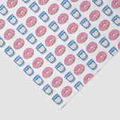 Papier Mousseline Café et beignets Pink Frosted Doughnut Petit déjeu (Détail)