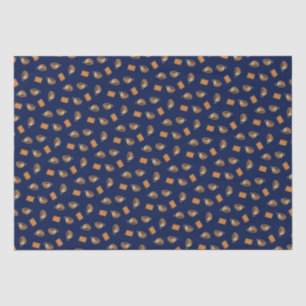 Papier Mousseline Café et biscuits au chocolat Motif Marine Blue Foo
