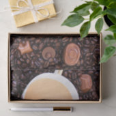 Papier Mousseline Café Et Chocolat Gros Plan (Cadeau)