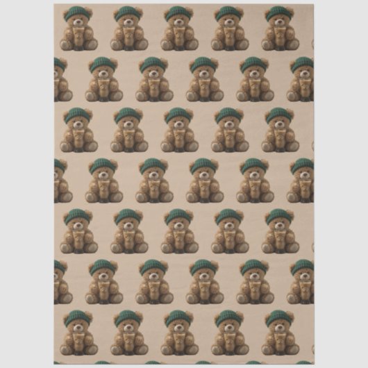 Papier Mousseline Café glacé Teddy Bear (Recto)