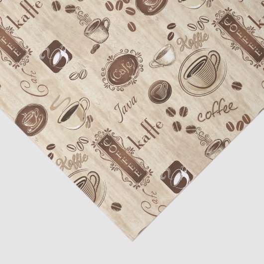 Papier Mousseline Café !  Kaffe !  Du café ! (Détail)