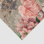 Papier Mousseline Café Lady Victorian Femme Rose Classy (Détail)