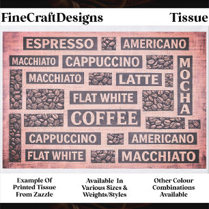 Papier Mousseline Café Moderne Typographie Rose FC9 Découpage