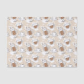 Papier Mousseline Café, motif doux (Recto)
