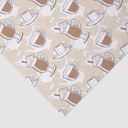 Papier Mousseline Café, motif doux (Détail)