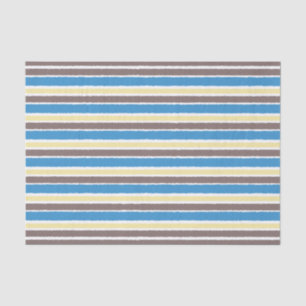Papier Mousseline Café Popcorn Beurré Brown Sonic Blue Stripes