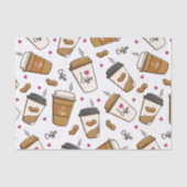 Papier Mousseline Cafés, Fèves de café, Amateur de café, Coeurs (Recto)