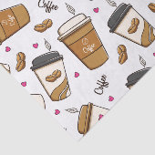 Papier Mousseline Cafés, Fèves de café, Amateur de café, Coeurs (Détail)