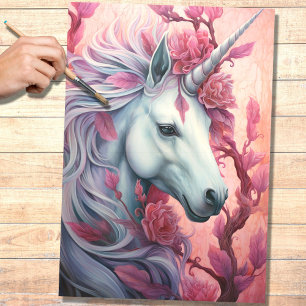Papier Mousseline Cahier de découpage 7 Unicorne