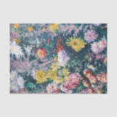 Papier Mousseline Caillebotte - Chrysanthèmes blanc et jaune (Recto)