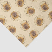 Papier Mousseline Cairn Terrier Peinture mignonne Original Animal Ch (Détail)