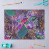 Papier Mousseline Calcaire et fleurs sur la page de découpage violet (Artisanat)