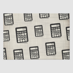 Papier Mousseline Calculatrice Comptable Coeur Or