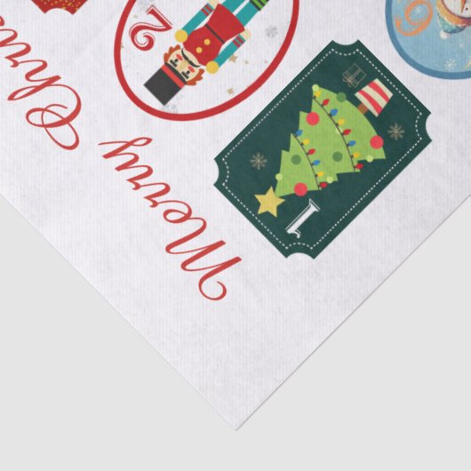 Papier Mousseline Calendrier de l'Avent festif (Détail)