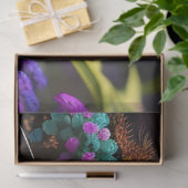 Papier Mousseline Calico chat à fleurs bleues, Imaginaire (Cadeau)