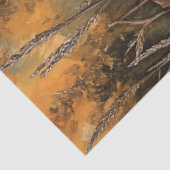 Papier Mousseline Calico Kitten Assis Entre Les Feuilles D'Automne D (Détail)