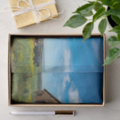 Papier Mousseline Californie Patinée Brown Grange et Fleurs Jaunes (Cadeau)