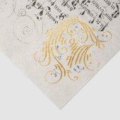 Papier Mousseline Calligraphie antique et dessin (Détail)