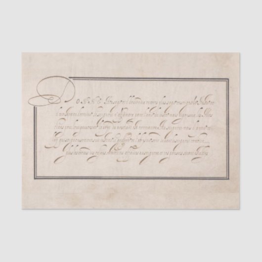 Papier Mousseline Calligraphie française écriture manuscrite Parchem (Recto)