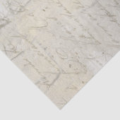 Papier Mousseline Calligraphie Marbre Script Gris Beige Découpage (Détail)