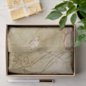 Papier Mousseline Calligraphie médiévale avec la nature (Cadeau)