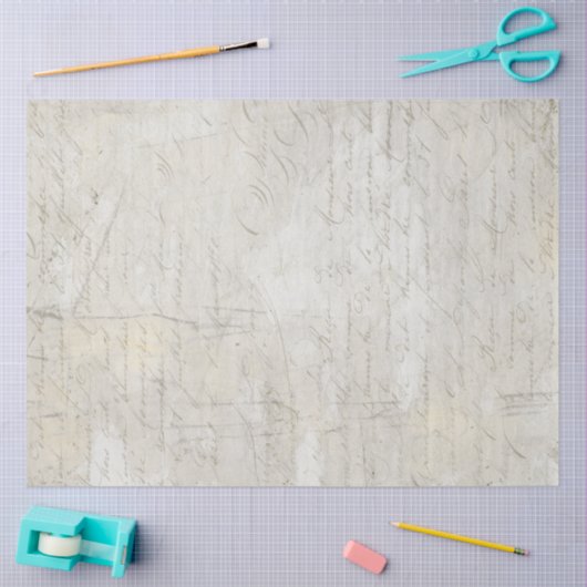 Papier Mousseline Calligraphie Script Gris Beige Marbre Découpage (Artisanat)