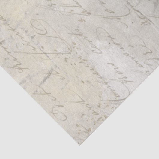 Papier Mousseline Calligraphie Script Gris Beige Marbre Découpage (Détail)