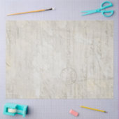 Papier Mousseline Calligraphie Script Gris Marbre Beige Découpage Ti (Artisanat)