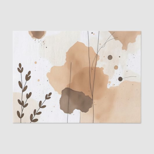 Papier Mousseline Calques minimalistes chauds Abstraits (Recto)