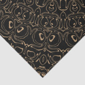 Papier Mousseline Camel Tan Mandala avec une symétrie élégante (Détail)