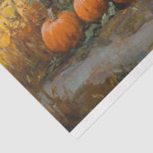 Papier Mousseline Camion bleu rustique avec Citrouilles et tournesol (Détail)