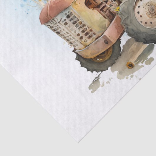 Papier Mousseline Camion Camion Ferme de tournesol (Détail)