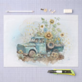 Papier Mousseline Camion de ramassage de la ferme de tournesol (Artisanat)