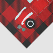 Papier Mousseline Camion de vacances rustique à Buffalo rouge et noi (Détail)