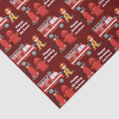 Papier Mousseline Camion d'incendie rouge Enfants sur mesure Lutte c (Détail)