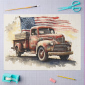 Papier Mousseline Camion patriotique (Artisanat)