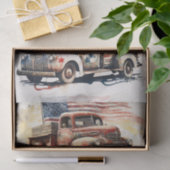 Papier Mousseline Camion patriotique