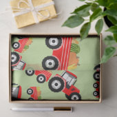 Papier Mousseline Camion rouge produit de la ferme (Cadeau)