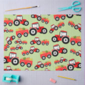 Papier Mousseline Camion rouge produit de la ferme (Artisanat)