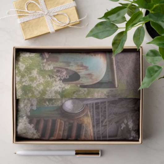 Papier Mousseline Camion rouillé (Cadeau)