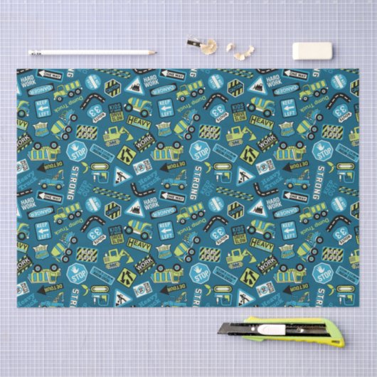 Papier Mousseline Camions de construction (Artisanat)