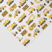 Papier Mousseline Camions et panneaux de construction Motif blanc (Détail)