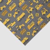 Papier Mousseline Camions et panneaux de construction Motif Grey (Détail)