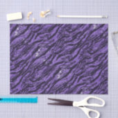 Papier Mousseline Camo à rayures violettes (Artisanat)