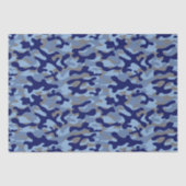 Papier Mousseline Camo bleu (Recto)