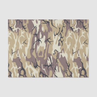 Papier Mousseline Camo Brown