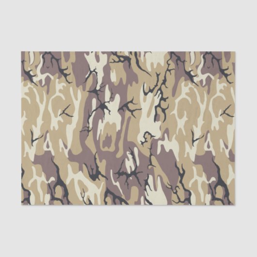Papier Mousseline Camo Brown (Recto)